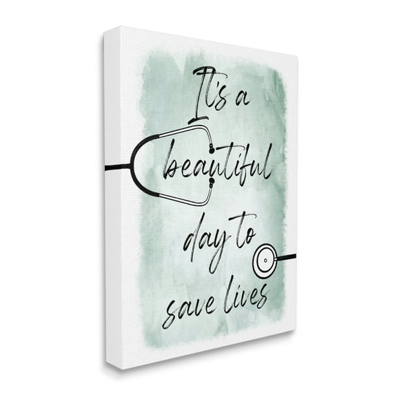 Stupell Industries Beautiful Day Save Lives Phrase Healthcare Appreciation Canvas Wall Art by Marcus Prime