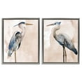 Stupell Industries Beautiful Heron Birds Standing Watercolor Animals