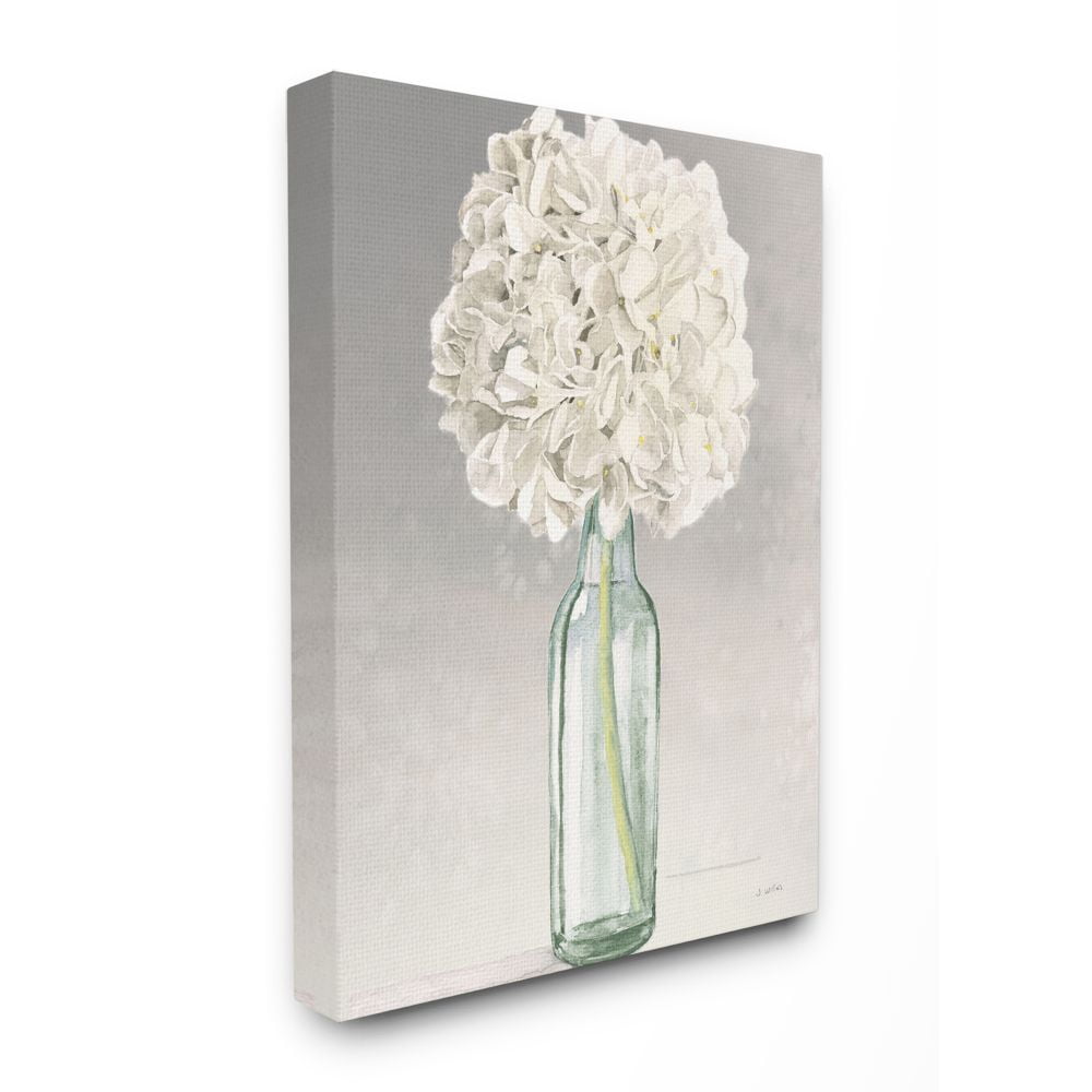 Stupell Industries Beautiful Jar Flowers Grey Green Painting Canvas Wall Art by James Wiens