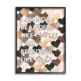 thumbnail image 1 of Stupell Industries Beautiful Like Me Phrase Inspirational Heart Pattern Typography Painting Black Framed Art Print Wall Art, 11 x 14, 1 of 8