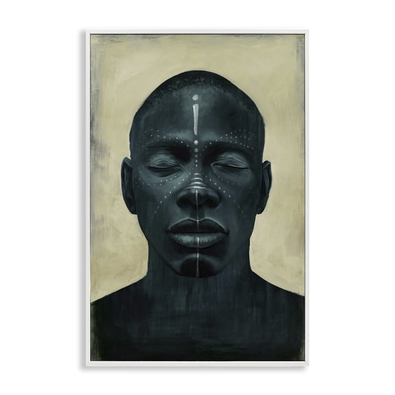 Stupell Industries Beautiful Male Portrait Portrait Painting White Framed Art Print Wall Art, 20 x 30