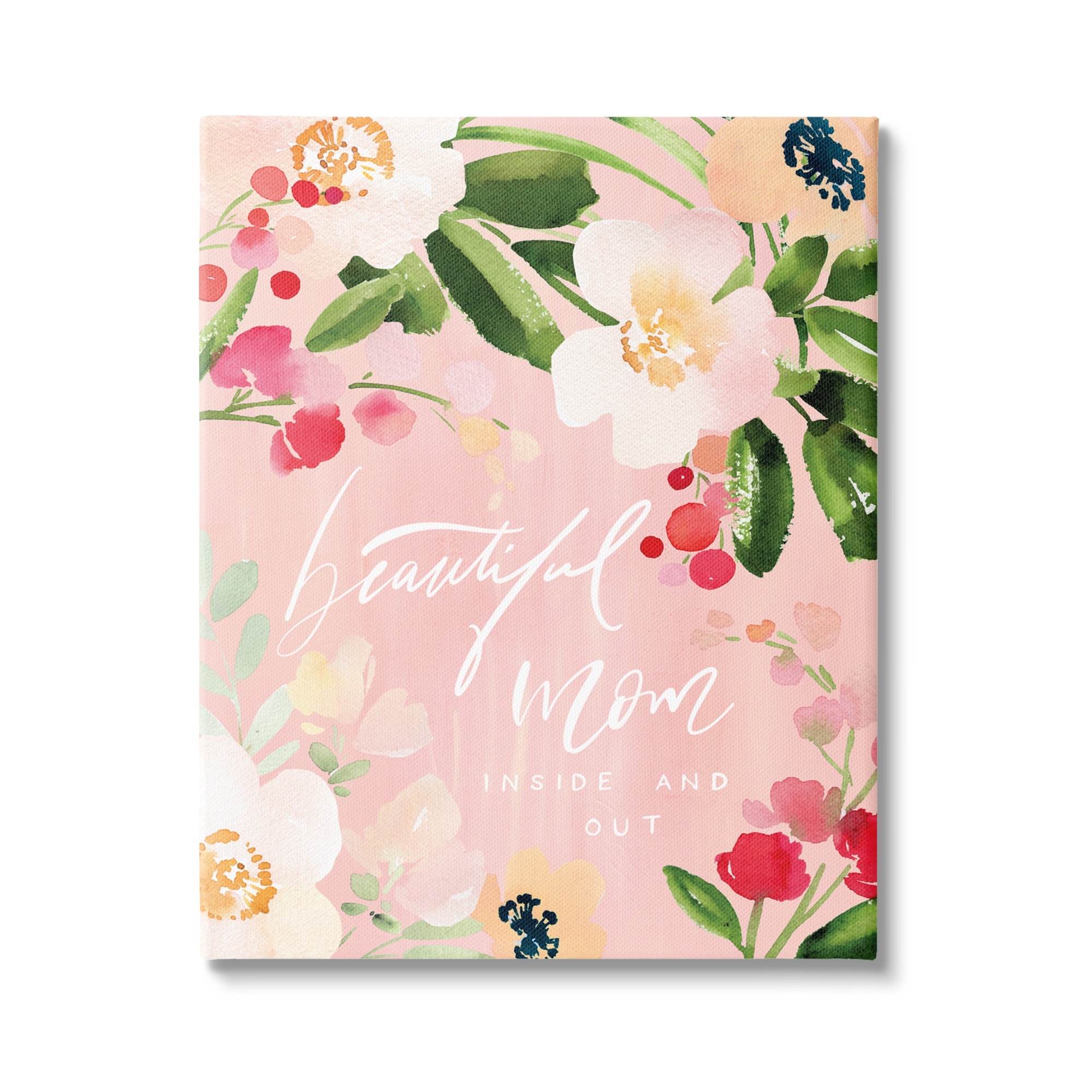 Stupell Industries Beautiful Mom Floral Mother's Day Holiday Painting Gallery Wrapped Canvas Print Wall Art