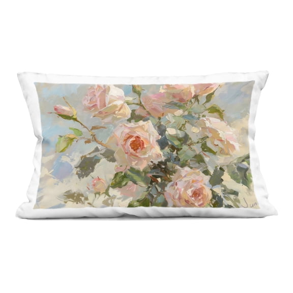 Stupell Industries Beautiful Pink Roses Bundle Decorative Printed Throw Pillow design by Creative Studio, 14 x 7 x 20