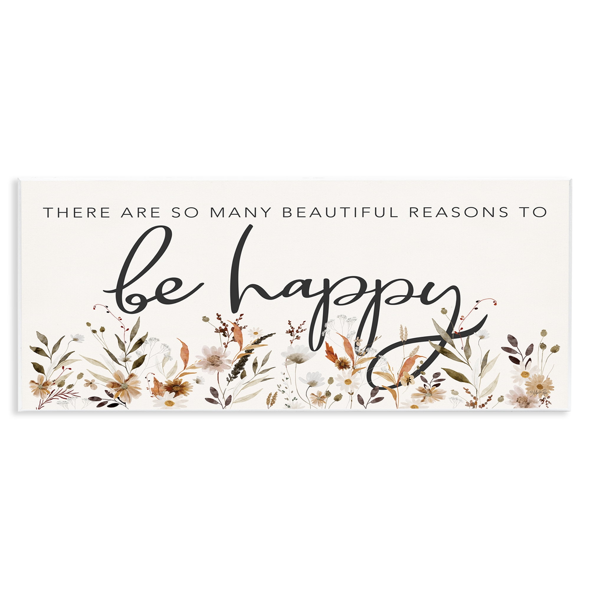 Stupell Industries Beautiful Reasons Sentiment Plants & Flowers Painting Unframed Art Print Wall Art, 17 x 7