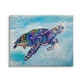 thumbnail image 1 of Stupell Industries Beautiful Sea Turtle Swimming Stippled Water Splashing, 40 x 30, Design by MB Cunningham, 1 of 5