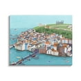 thumbnail image 1 of Stupell Industries Beautiful Seaside City Buildings Port Town Boats Illustration , 30 x 24, Design by Carla Daly, 1 of 5
