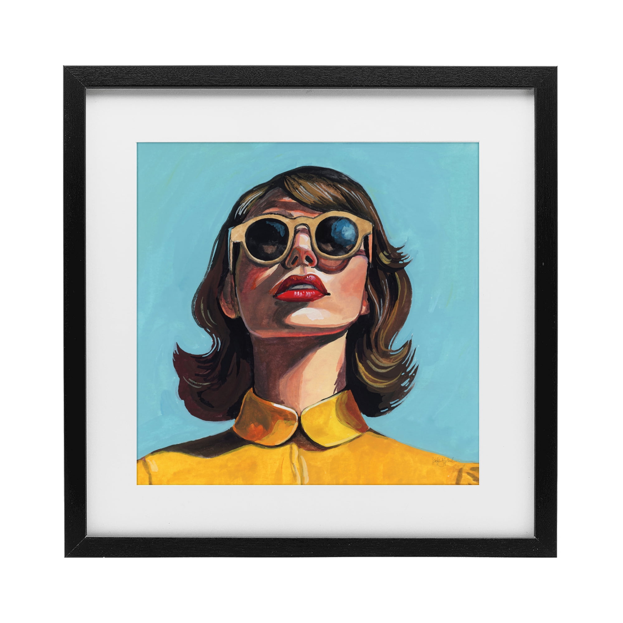 Stupell Industries Beautiful Sunshiny Day Retro Black Framed Print Under Glass, design by Kate Jarvik Birch