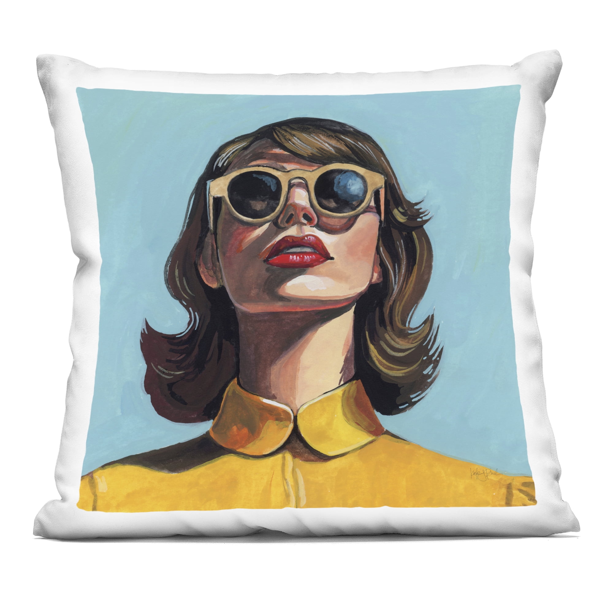 Stupell Industries Beautiful Sunshiny Day Retro Decorative Printed Throw Pillow, design by Kate Jarvik Birch