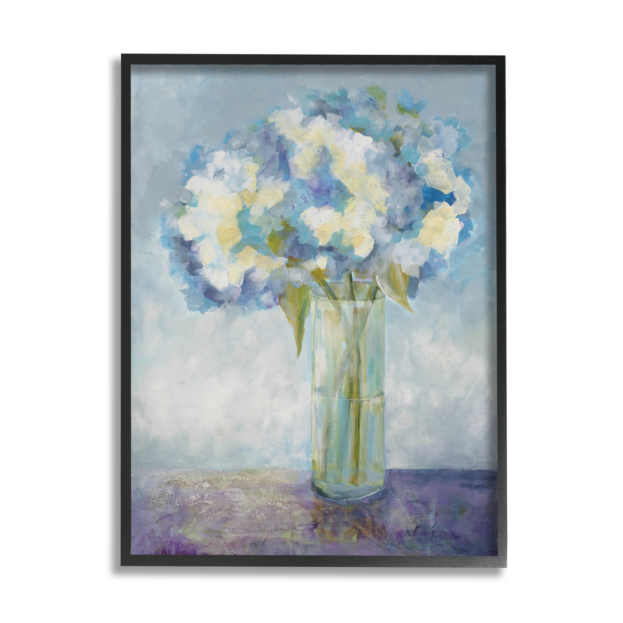 Stupell Industries Beautiful White Blue Hydrangeas Flower Bouquet Painting , 11 x 14, Design by Doris Charest
