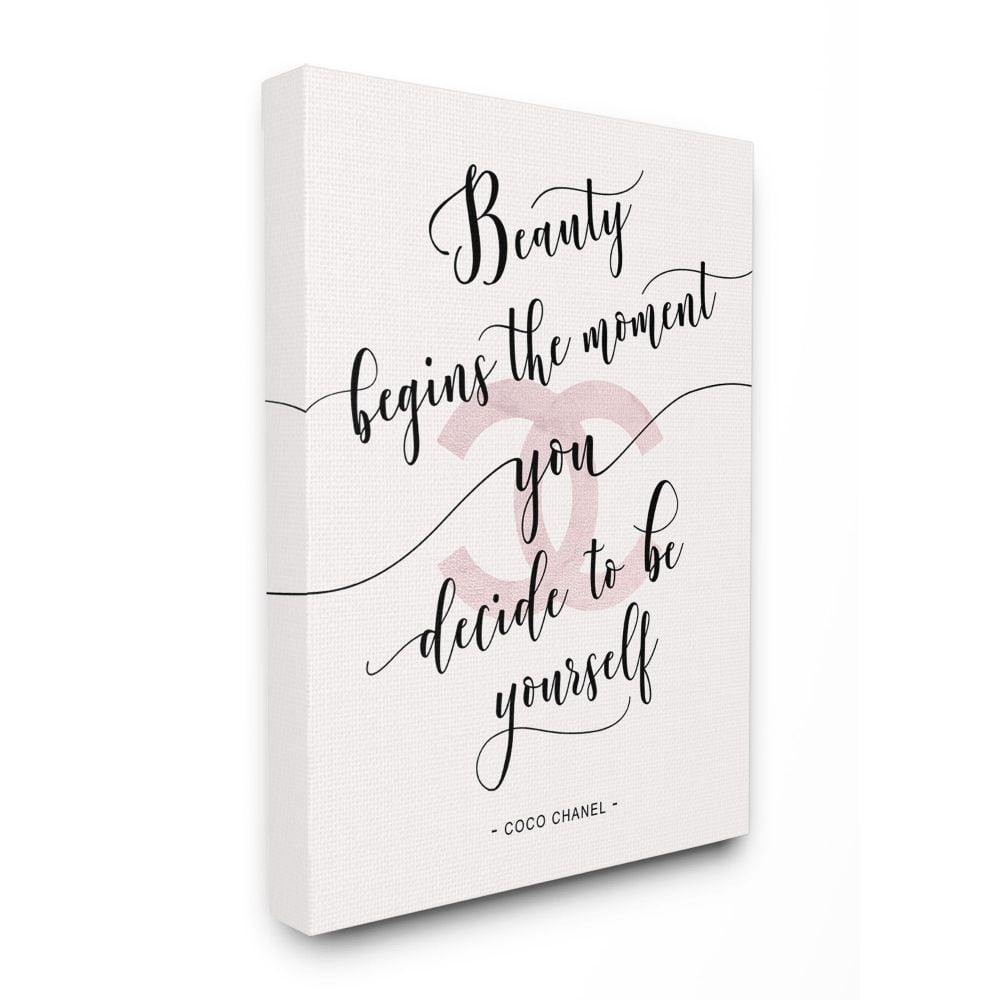Pink and Black Inspirational Quote Canvas Wall Art, 24" x 30"