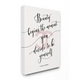 thumbnail image 1 of Stupell Industries Beauty Begins Fashion Designer Pink Inspirational Word Design Canvas Wall Art by Ziwei Li, 1 of 6