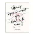 thumbnail image 1 of Stupell Industries Beauty Begins Fashion Designer Pink Inspirational Word Design Wall Plaque by Ziwei Li, 1 of 6