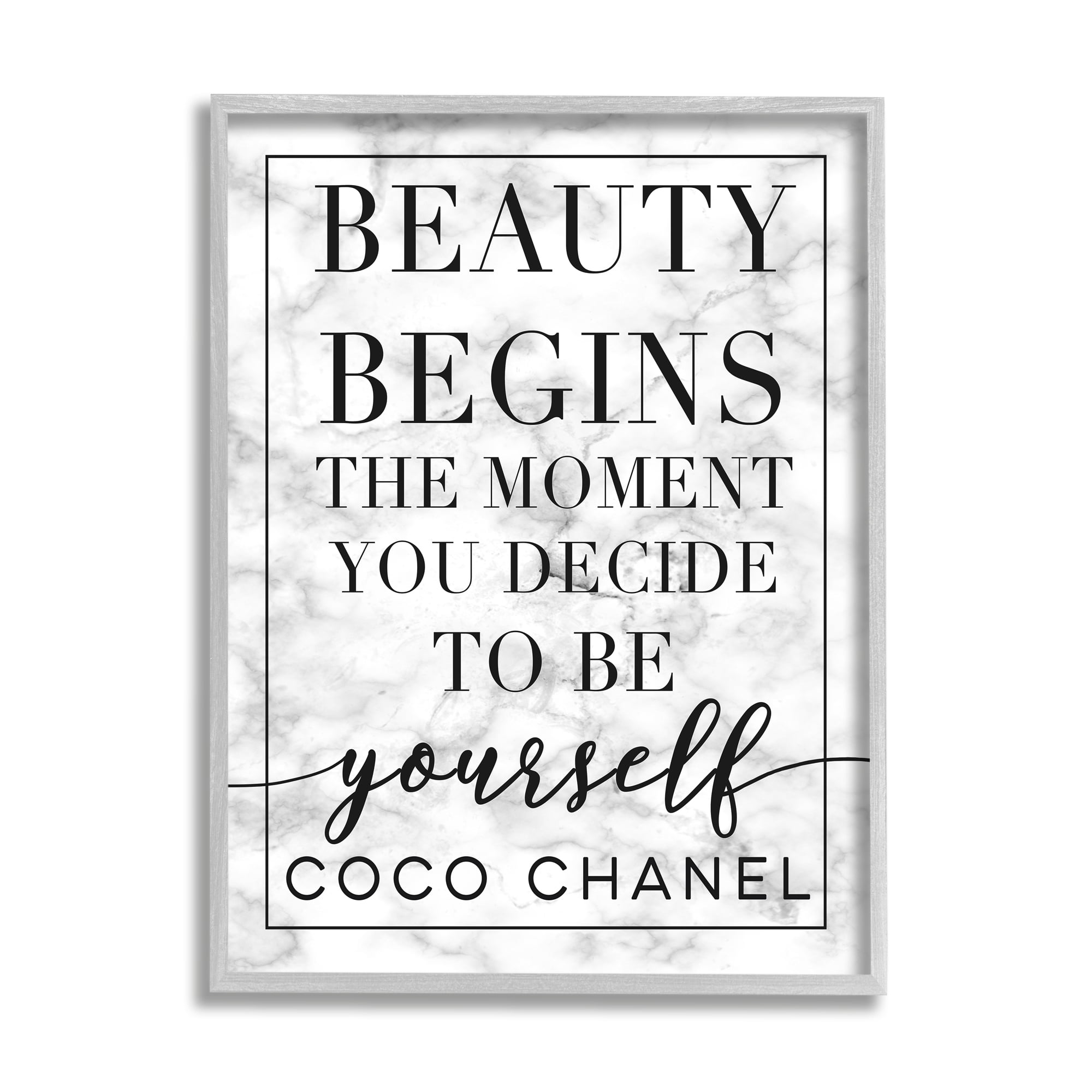 Stupell Industries Beauty Begins Once You Decide To Be Yourself