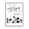 thumbnail image 1 of Stupell Industries Beauty Begins Uplifting Fashion Quote Graphic Art Gray Framed Art Print Wall Art, Design by Alison Petrie, 1 of 7