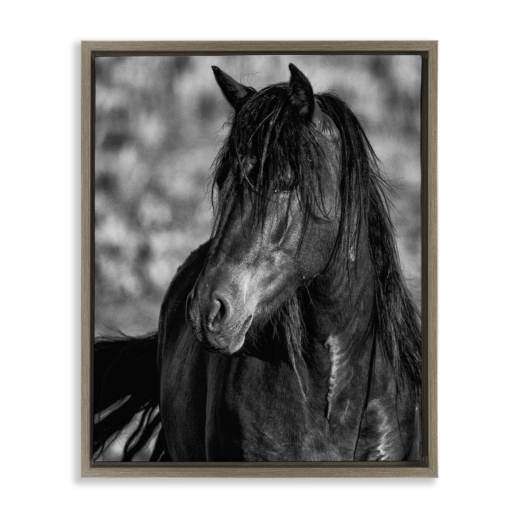 Stupell Industries Beauty In Black Brown Framed Floater Canvas Wall Art, design by Tim West