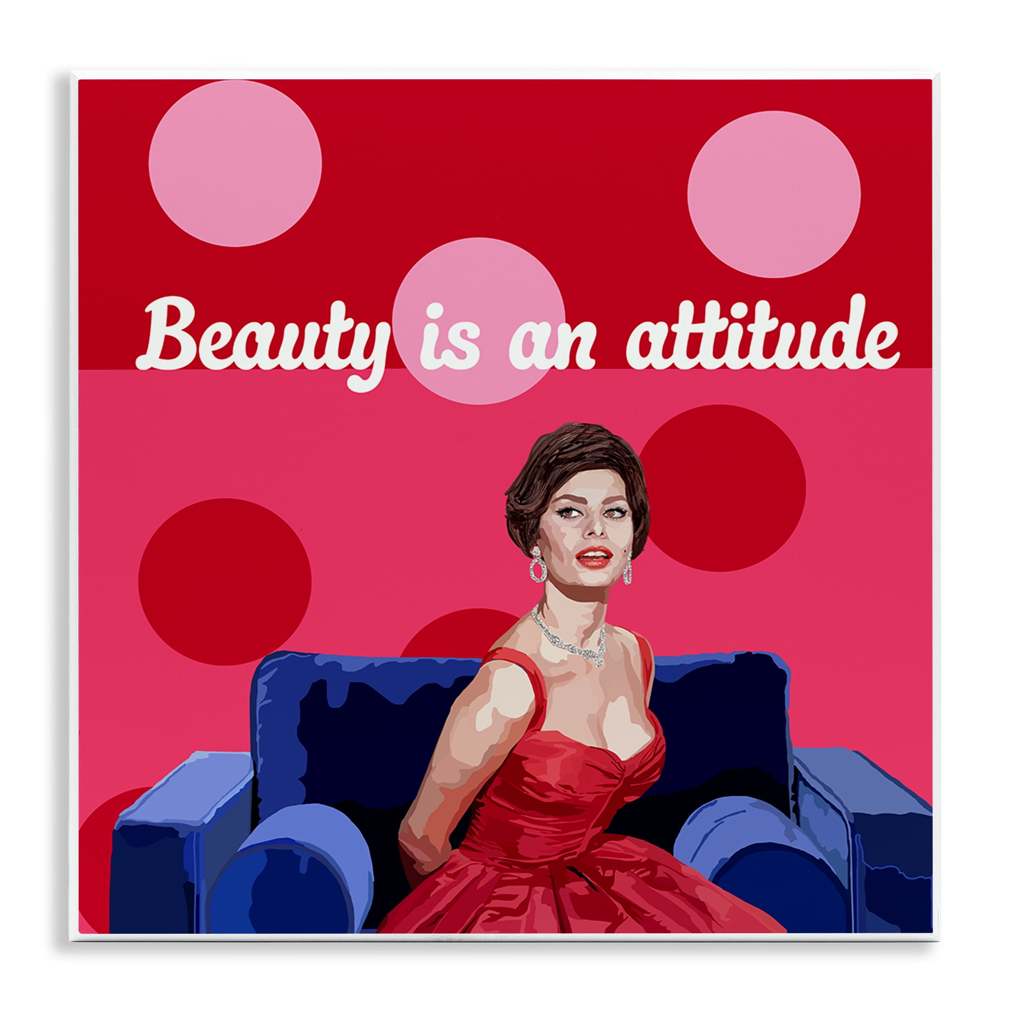 Stupell Industries Beauty Is An Attitude Wall Plaque Art, design by Lynnda Rakos