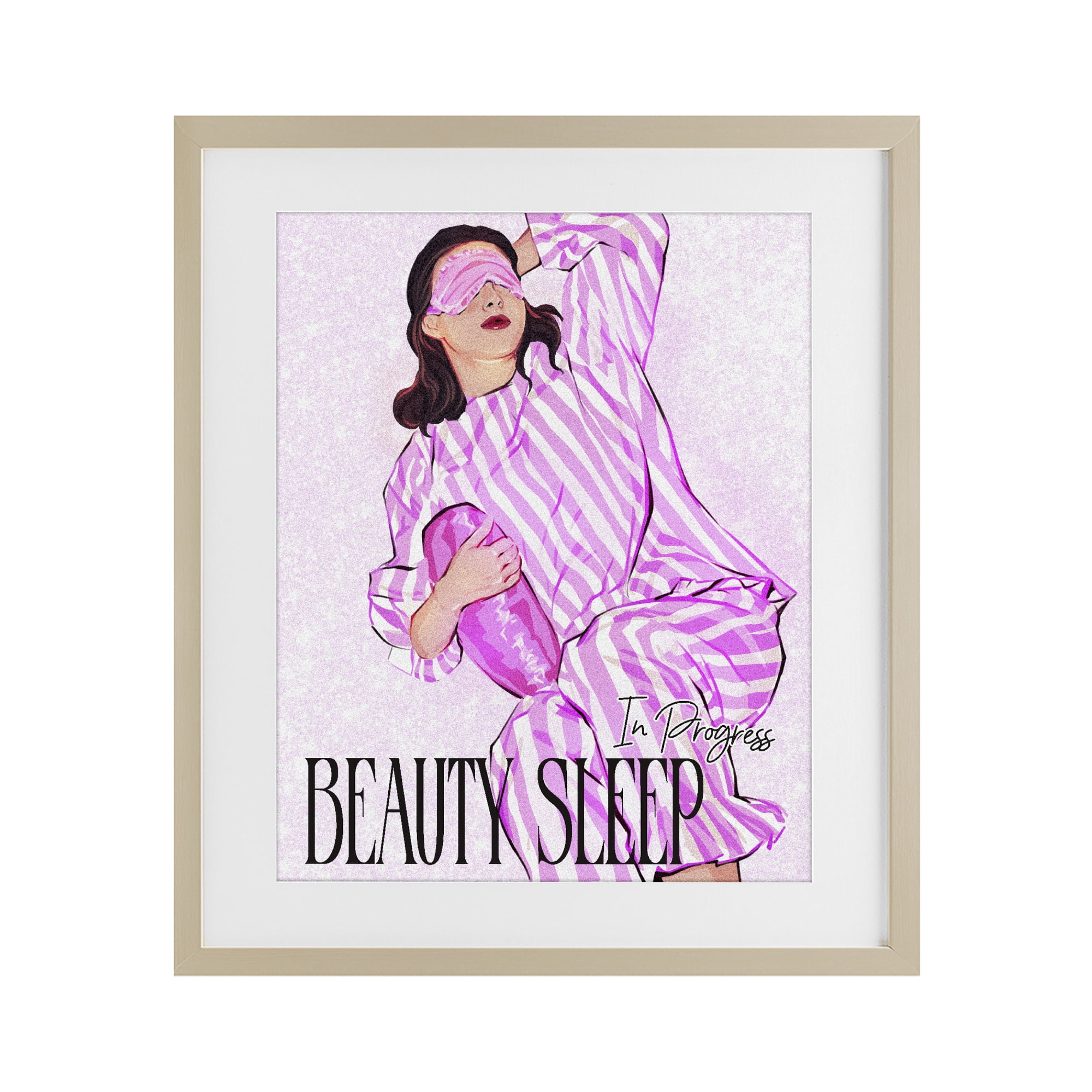 Stupell Industries Beauty Sleep In Progress Birch Framed Print Under Glass, design by Ziwei Li