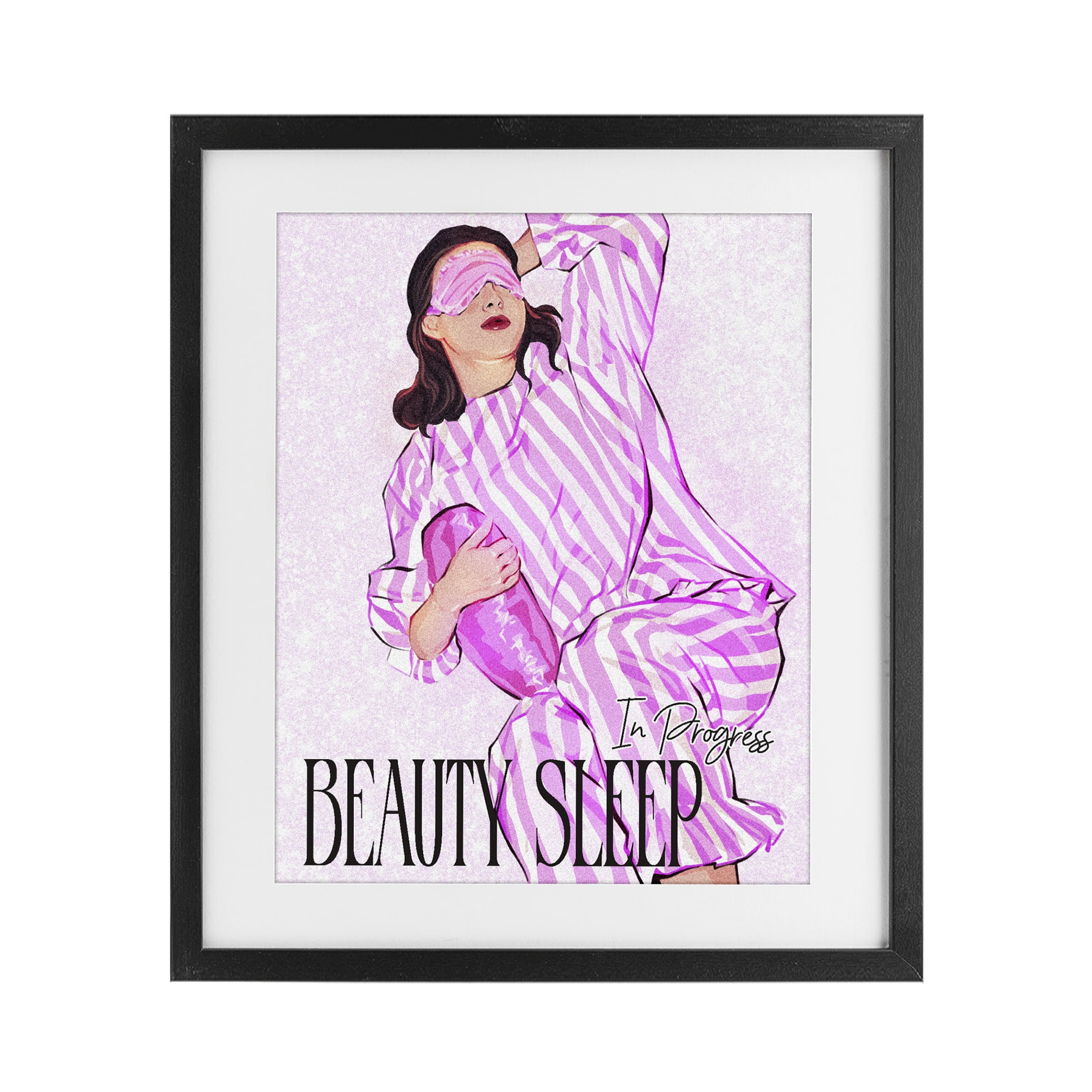Stupell Industries Beauty Sleep In Progress Black Framed Print Under Glass, design by Ziwei Li