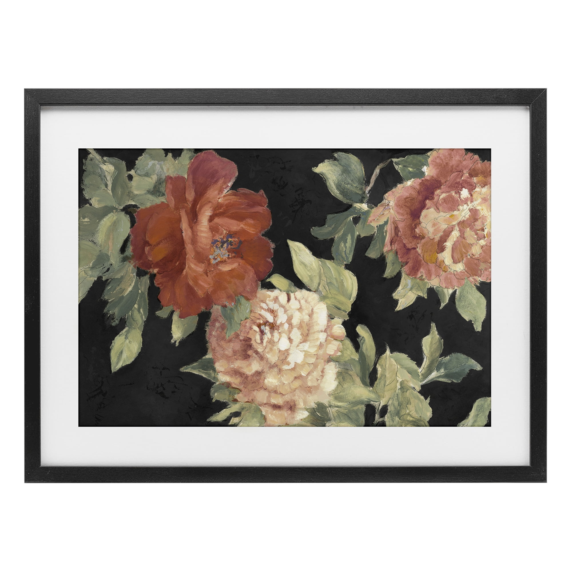 Stupell Industries Beauty of the Red Blossom Black Framed Print Under Glass, design by Lanie Loreth