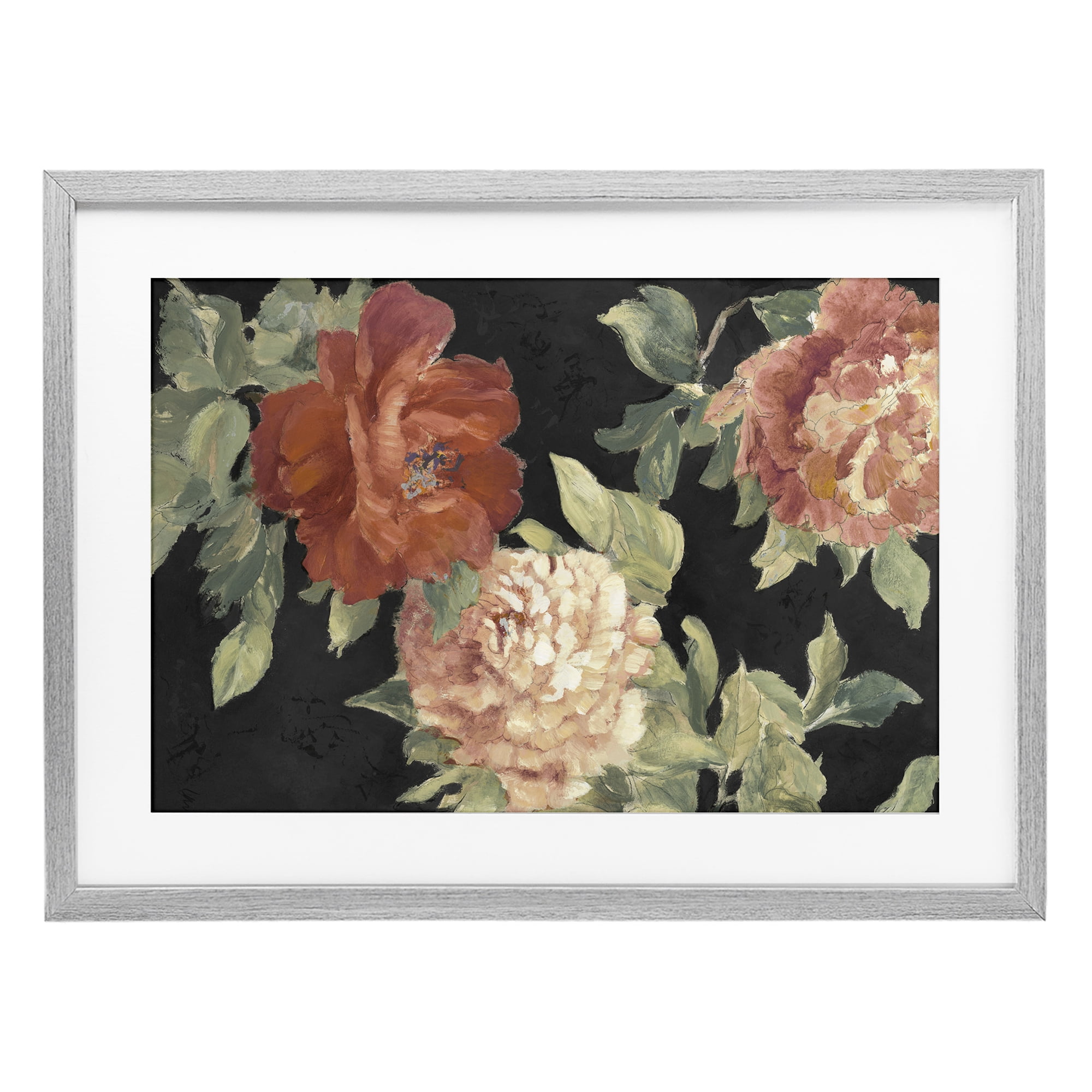 Stupell Industries Beauty of the Red Blossom Gray Framed Print Under Glass, design by Lanie Loreth
