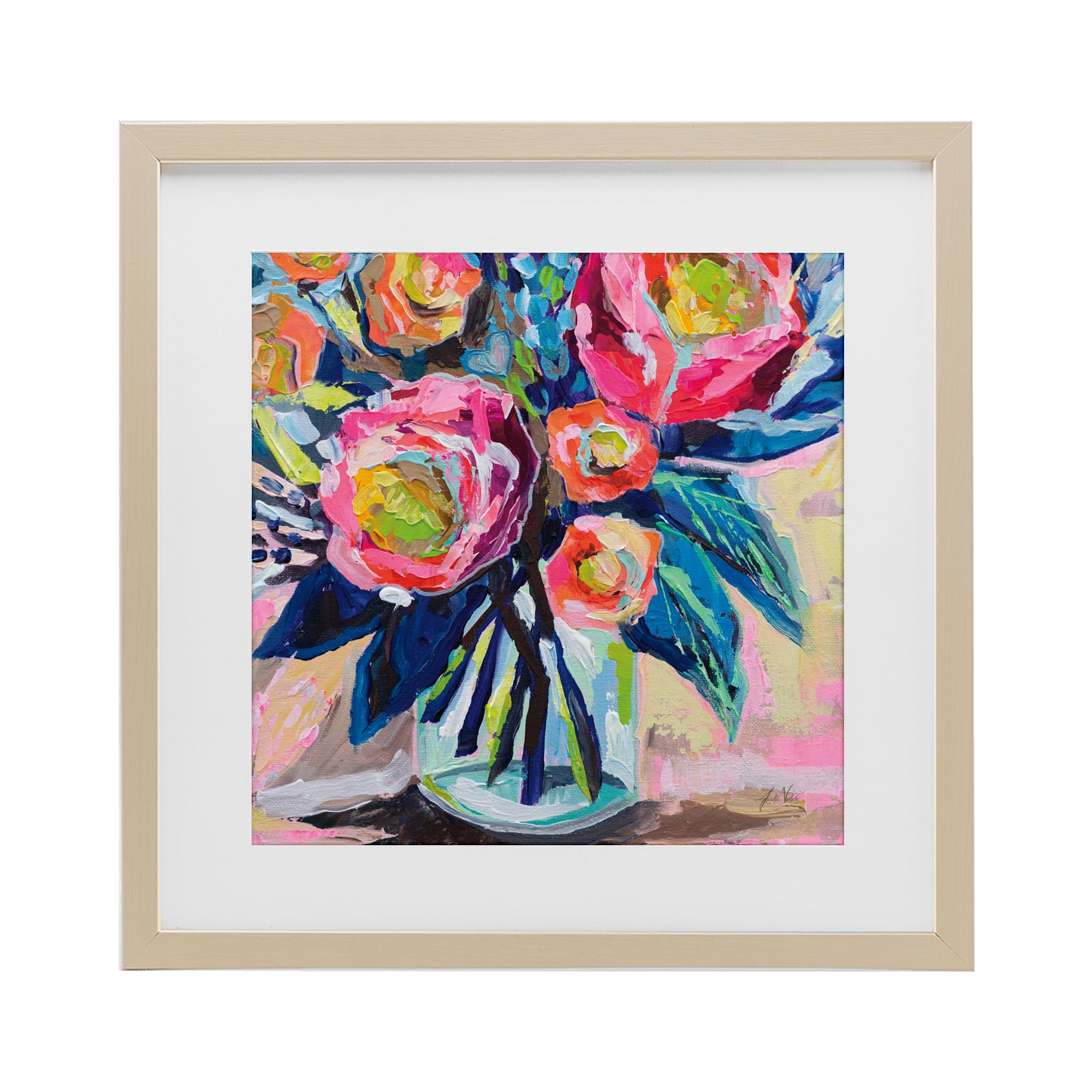 Stupell Industries Because You Love Me Birch Framed Print Under Glass, design by Jeanette Vertentes