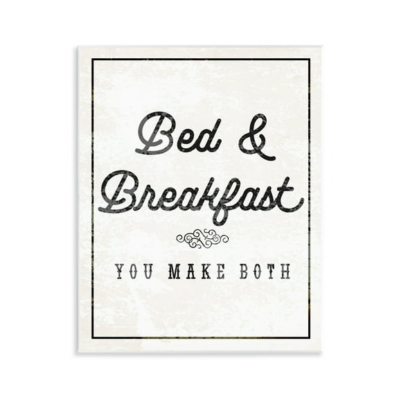 Stupell Industries Bed & Breakfast Humor Text & Numbers Painting Unframed Art Print Wall Art, 11 x 14