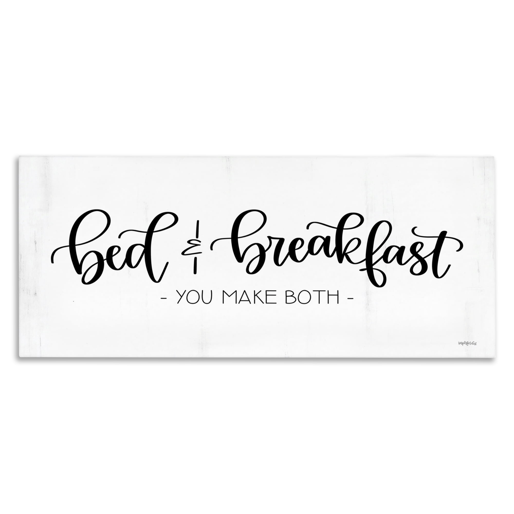 Stupell Industries Bed & Breakfast Make Both Typography Painting Gallery Wrapped Canvas Art Print Wall Art, 48 x 20