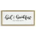 thumbnail image 1 of Stupell Industries Bed & Breakfast Make Both Typography Painting Gold Floater Framed Art Print Wall Art, 31 x 14, 1 of 10