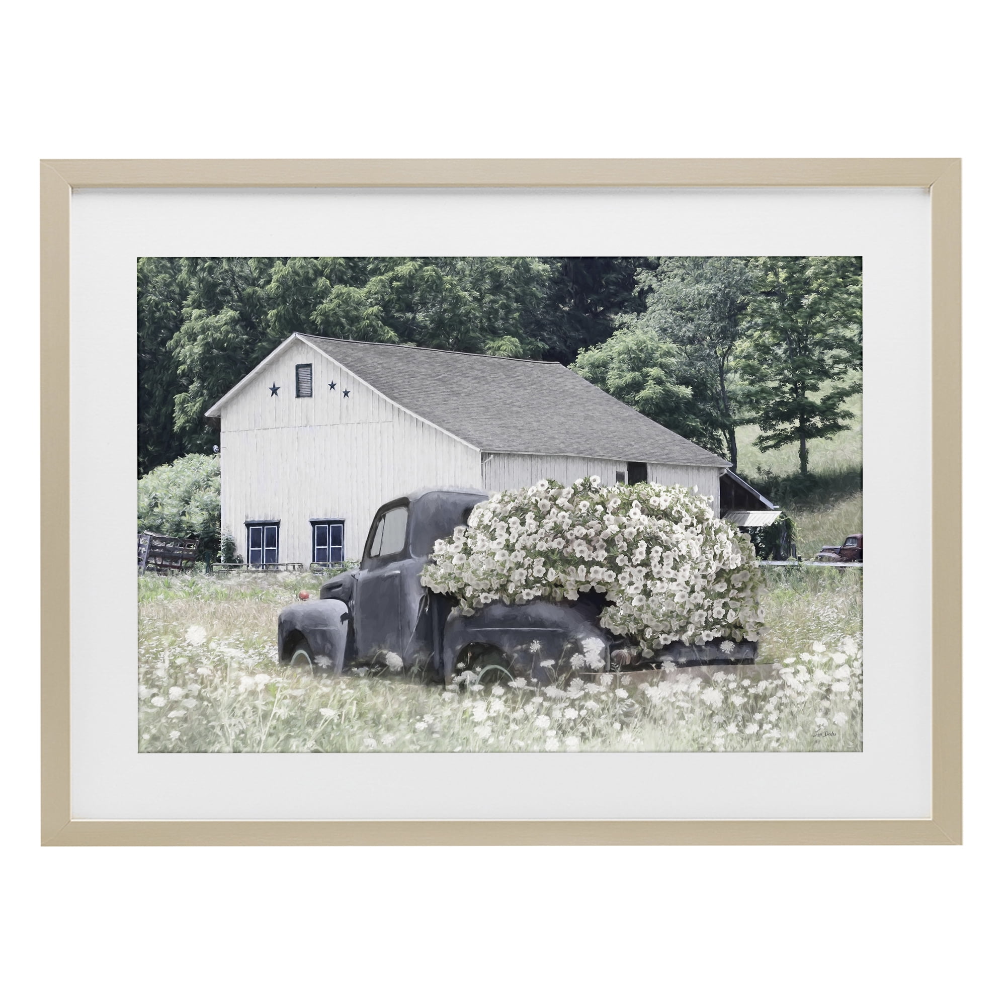 Stupell Industries Bed Full Of Blossoms Birch Framed Print Under Glass, design by Lori Deiter