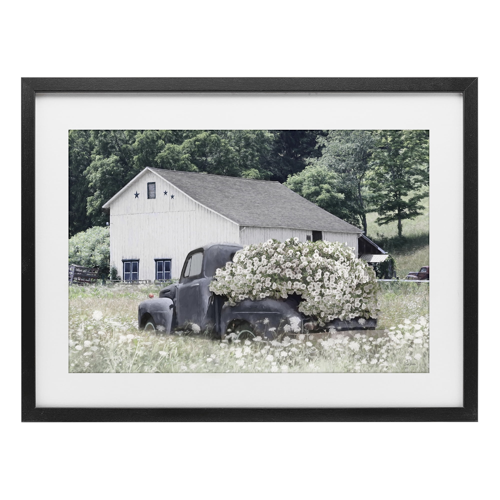 Stupell Industries Bed Full Of Blossoms Black Framed Print Under Glass, design by Lori Deiter