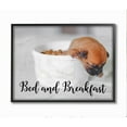 thumbnail image 1 of Stupell Industries Bed and Breakfast Phrase Puppy in Bowl House Dog Framed Wall Art Design by Ziwei Li, 16" x 20", Black Framed, 1 of 1