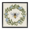 thumbnail image 1 of Stupell Industries Cottage Bee Celebration Wreath Black Floating Frame Canvas Art, 18 x 18, by Lucille Price, 1 of 8