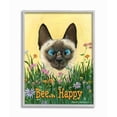 thumbnail image 1 of Stupell Industries Bee Happy Funny Cat Cartoon Pet Design Framed Wall Art by Gary Patterson, 1 of 6