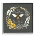 thumbnail image 1 of Stupell Industries Bee Humble Be True Phrase Vintage Yellow Florals, 12 x 12,Design by Deb Strain, 1 of 7