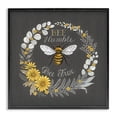 thumbnail image 1 of Stupell Industries Shabby Chic Bee Humble Be True Phrase Vintage Yellow Florals Black Framed Giclee Art, 12 x 12, by Deb Strain, 1 of 7