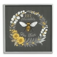 thumbnail image 1 of Stupell Industries Bee Humble Be True Phrase Vintage Yellow Florals, 17 x 17,Design by Deb Strain, 1 of 7