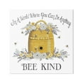 thumbnail image 1 of Stupell Industries Bee Kind Encouraging Phrase Floral Decorated Hive Graphic Art Gallery Wrapped Canvas Print Wall Art, Design by Deb Strain, 1 of 7