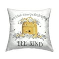 thumbnail image 1 of Stupell Industries Bee Kind Honey Hive Floral Design Design by Deb Strain Throw Pillow, 1 of 6