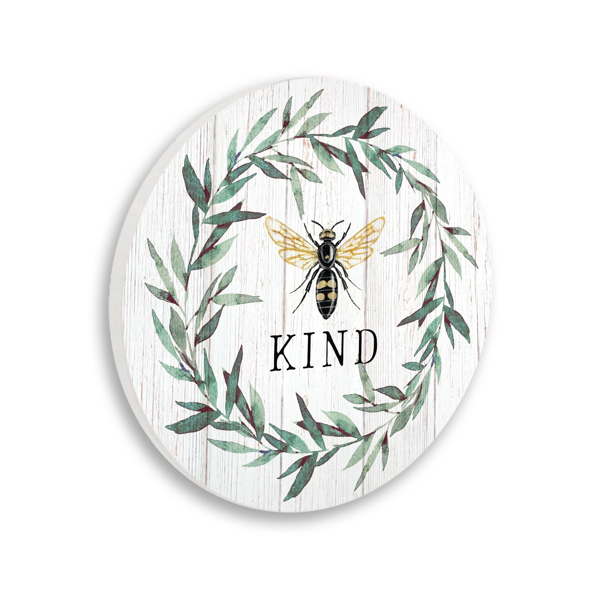 Stupell Industries Bee Kind Phrase Charming Country Farm Insect Pun,12 x 12,Design By Elizabeth Tyndall