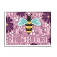 thumbnail image 1 of Stupell Industries Bee Our Guest Welcome Pun Purple Cottage Flowers, 14 x 11, Design by Emily Cromwell, 1 of 7