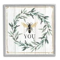 thumbnail image 1 of Stupell Industries Bee You Quote Farm Floral Insect Pun Animals & Insects Painting Gray Framed Art Print Wall Art, 24 x 24, 1 of 7