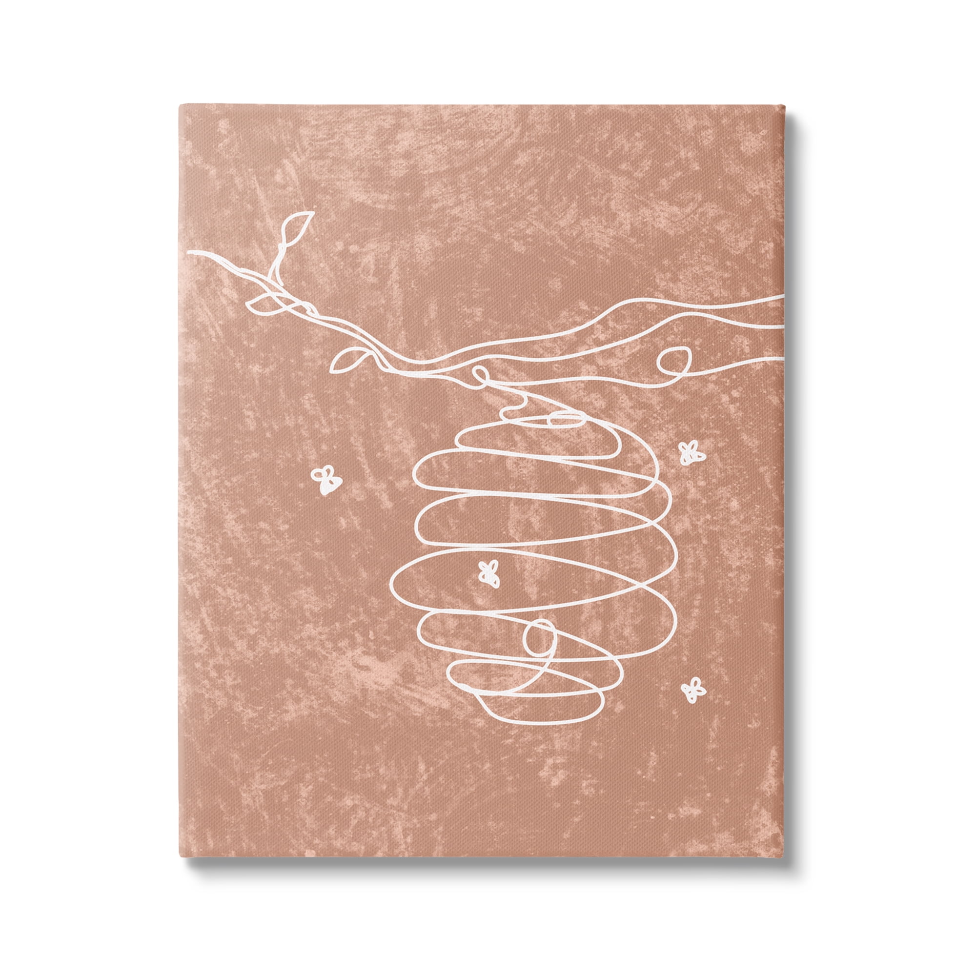 Stupell Industries Beehive Line Doodle Animals & Insects Painting Gallery Wrapped Canvas Art Print Wall Art, 16 x 20