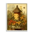 thumbnail image 1 of Stupell Industries Bees & Floral Architecture Botanical & Floral Painting White Framed Art Print Wall Art, 24 x 30, 1 of 9