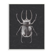 Stupell Industries Beetle Neutral Grey Purple Painting Unframed Art Print Wall Art, 13x19, by Ziwei Li