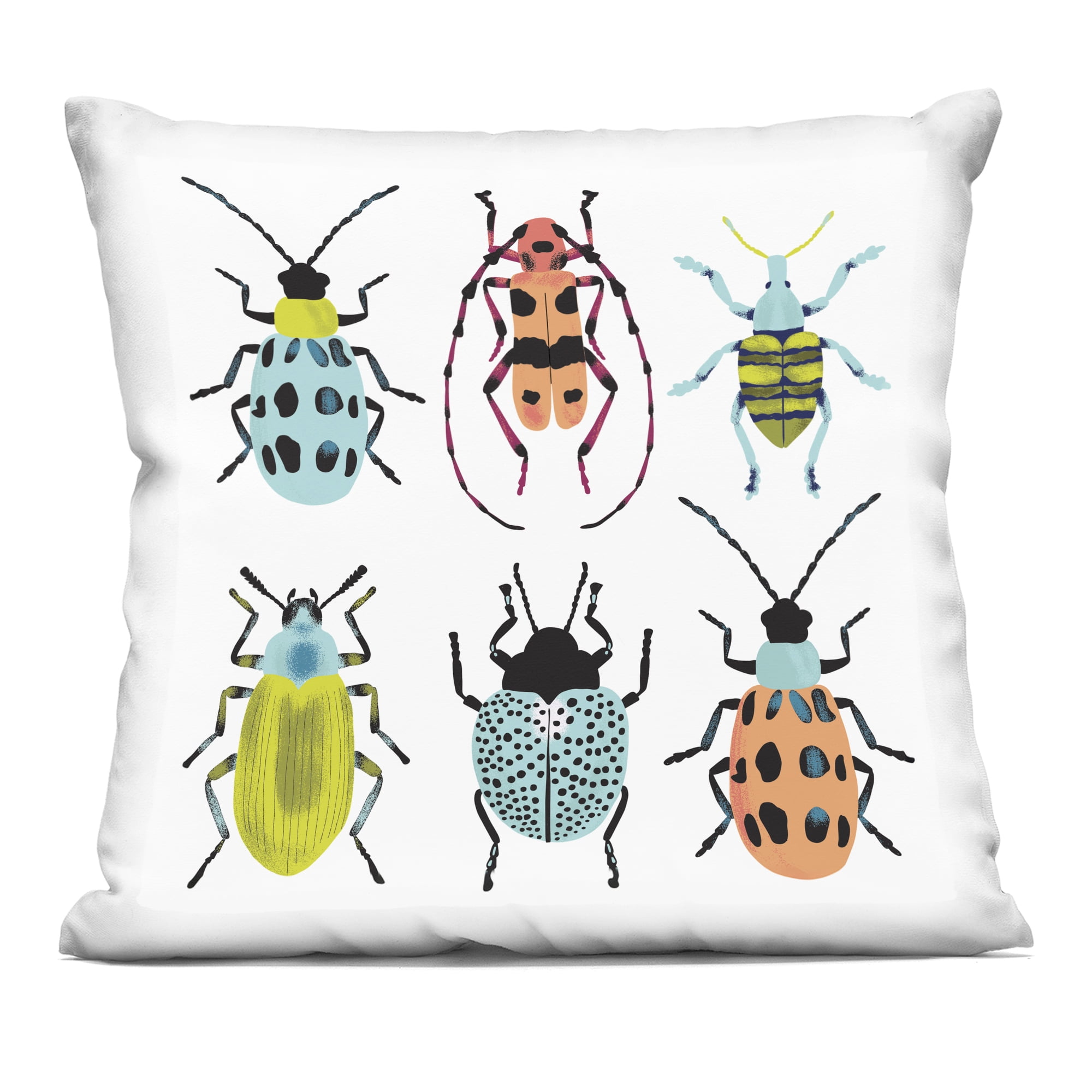 Stupell Industries Beetles & Bugs Collection Decorative Printed Throw Pillow, design by Metka Hiti, 18 x 7 x 18