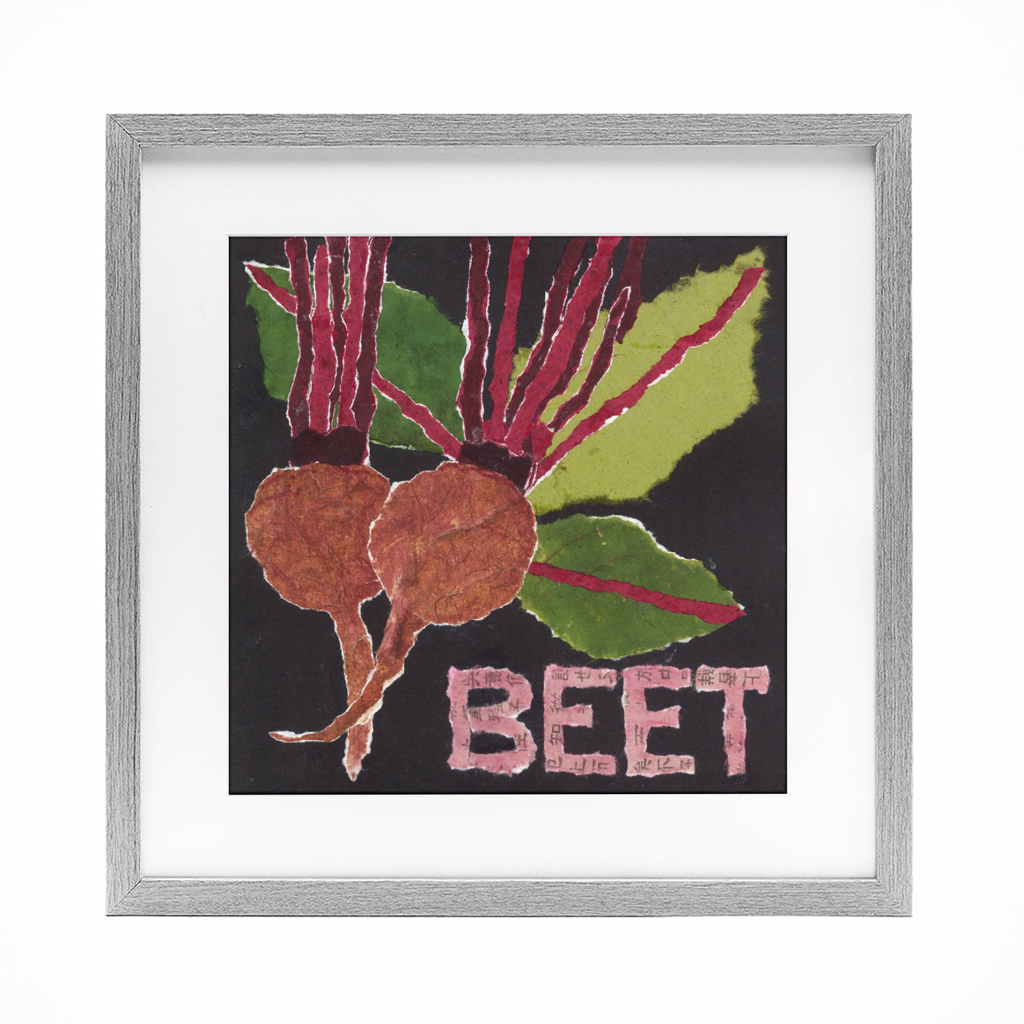 Stupell Industries Beets Root Vegetable Gray Framed Print Under Glass, design by Nancy Overton
