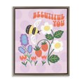 thumbnail image 1 of Stupell Industries Beeuitiful You Uplifting Bee Brown Framed Floater Canvas Wall Art design by Jilly Jack Designs, 21 x 17, 1 of 9