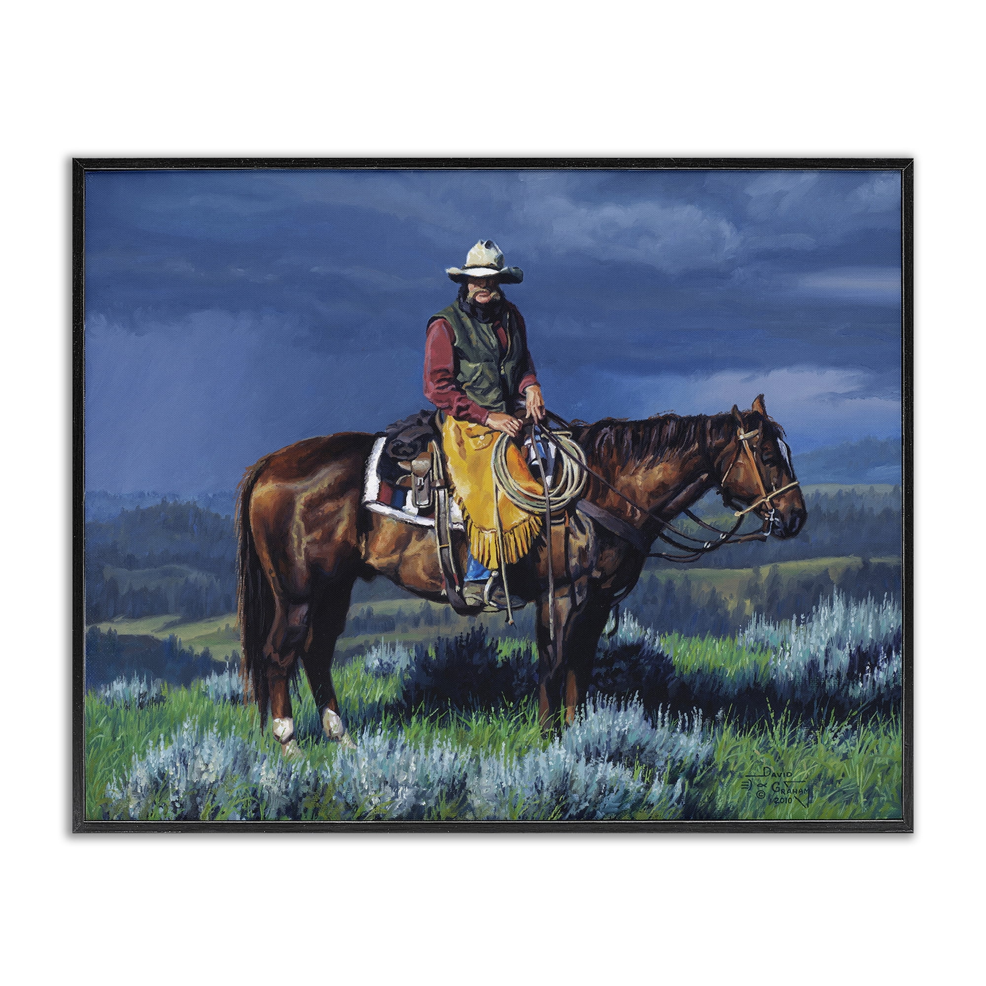 Stupell Industries Before The Storm Animals & Insects Painting Black Framed Art Print Wall Art, 20 x 16