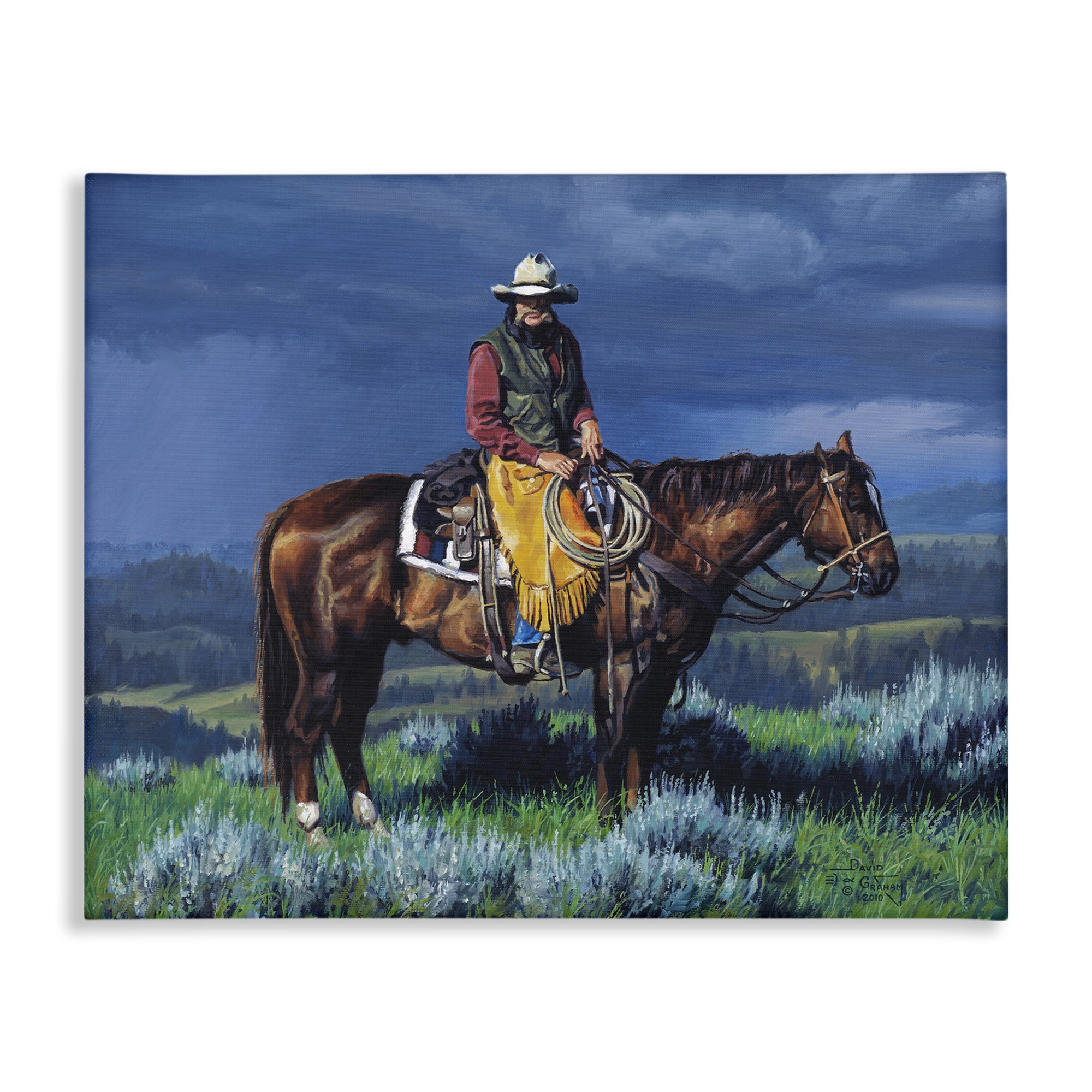 Stupell Industries Before The Storm Animals & Insects Painting Gallery Wrapped Canvas Art Print Wall Art, 40 x 30