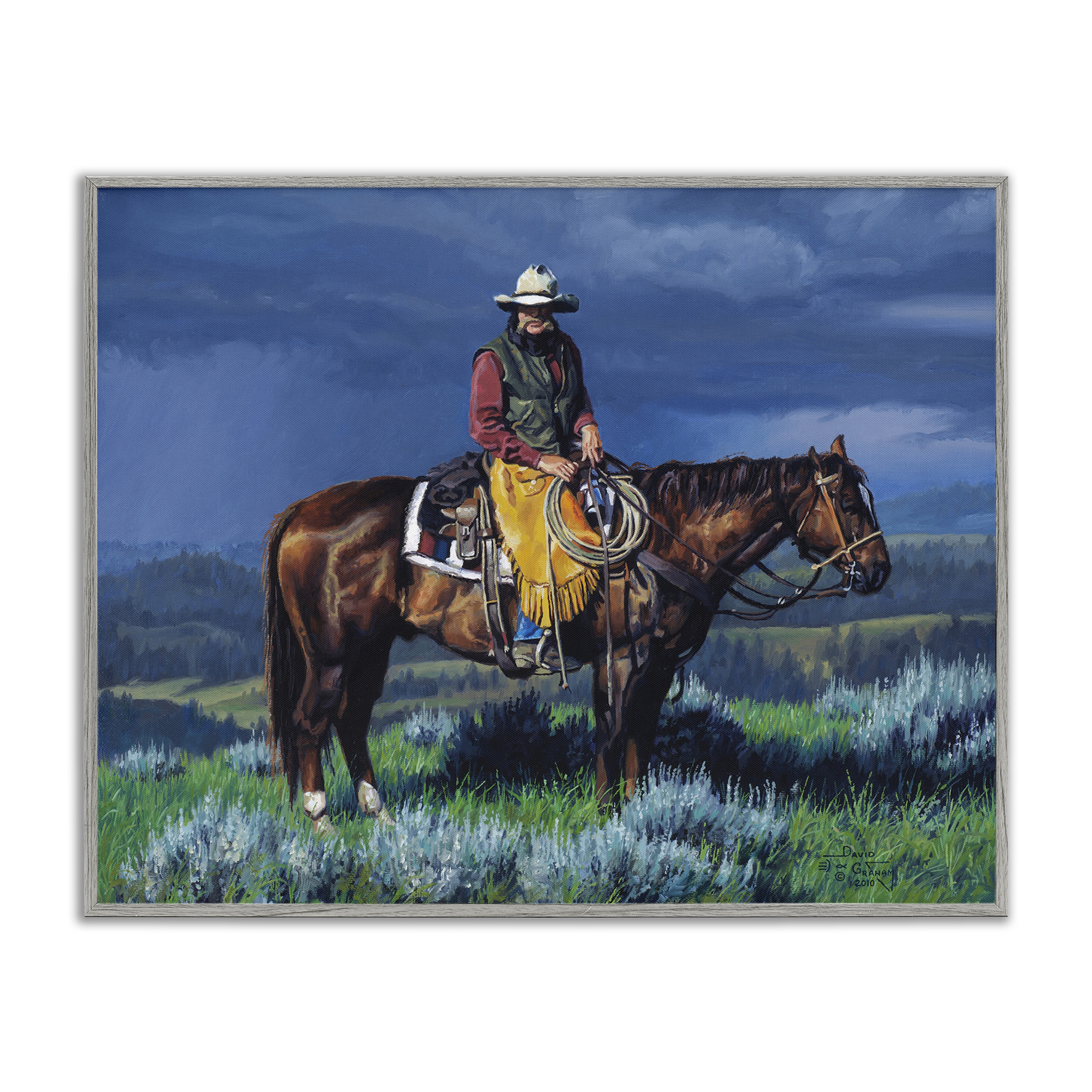 Stupell Industries Before The Storm Animals & Insects Painting Gray Framed Art Print Wall Art, 14 x 11